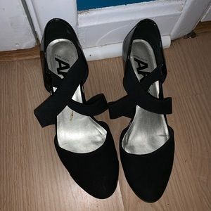 Cute sporty black wedge heels